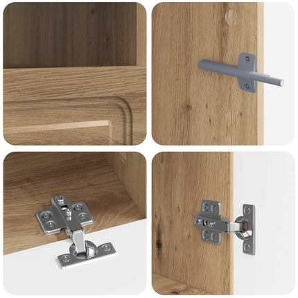 5-delt LED TV-skab Artisan-eg Konstrueret træ