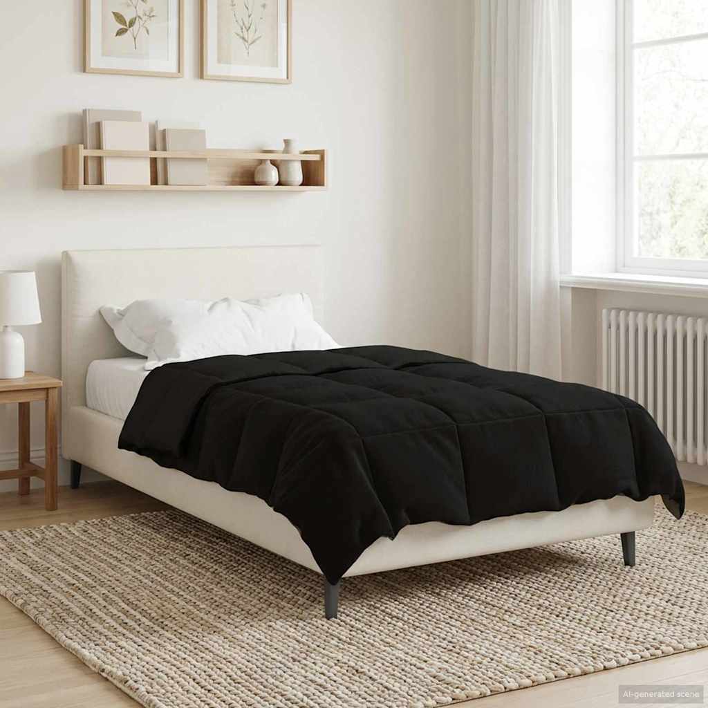 Sommer dyne Quilting Sort 155 x 220 cm Mikrofiber