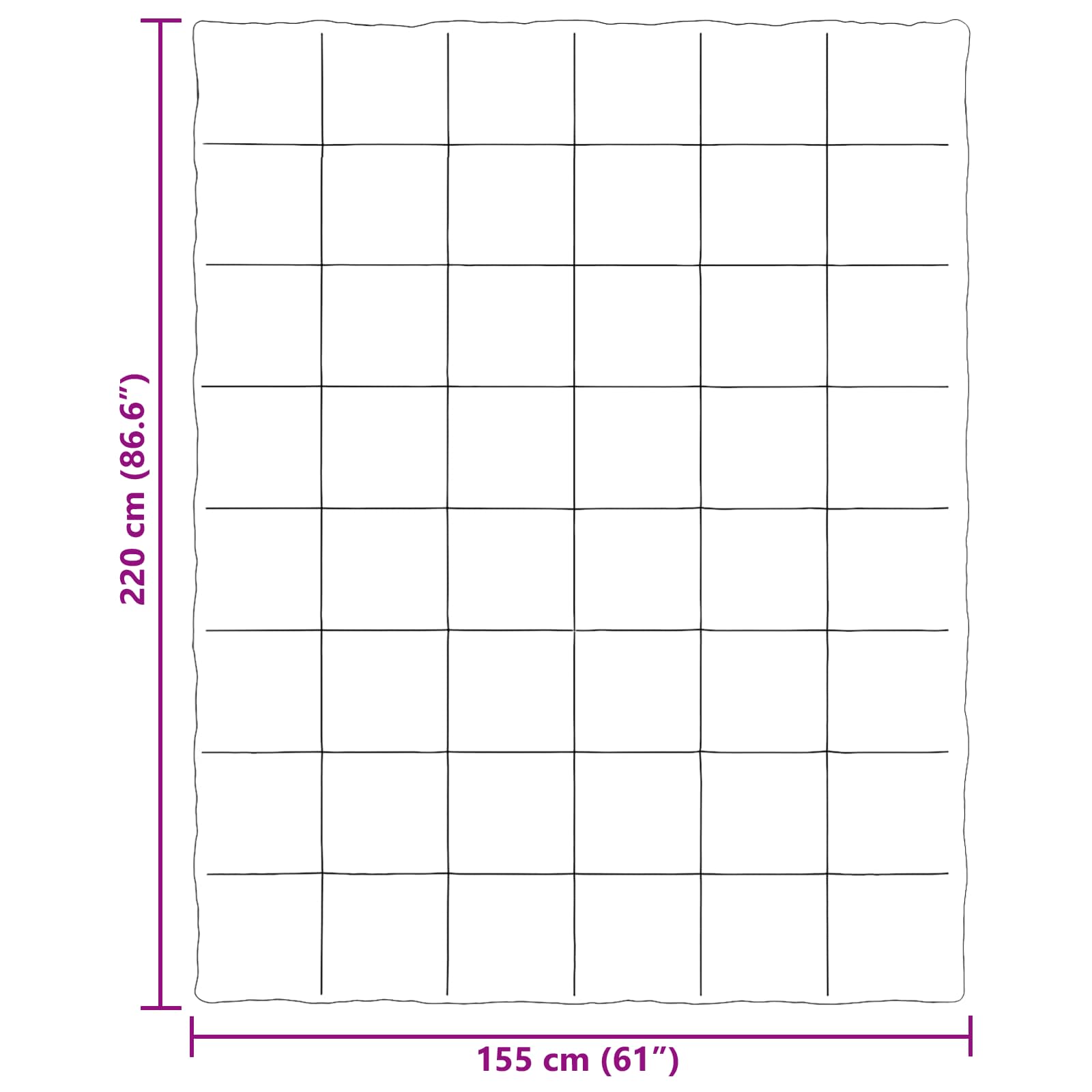 Sommer dyne Quilting Sort 155 x 220 cm Mikrofiber