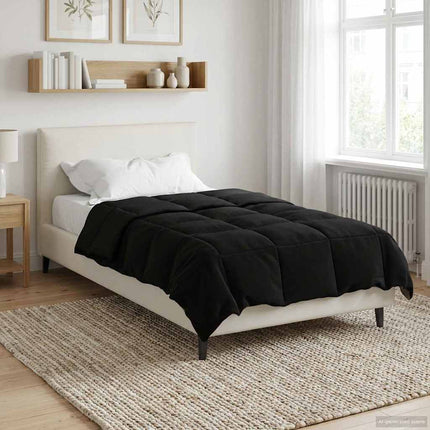 Helårs dyne Quilting Sort 155 x 220 cm Mikrofiber