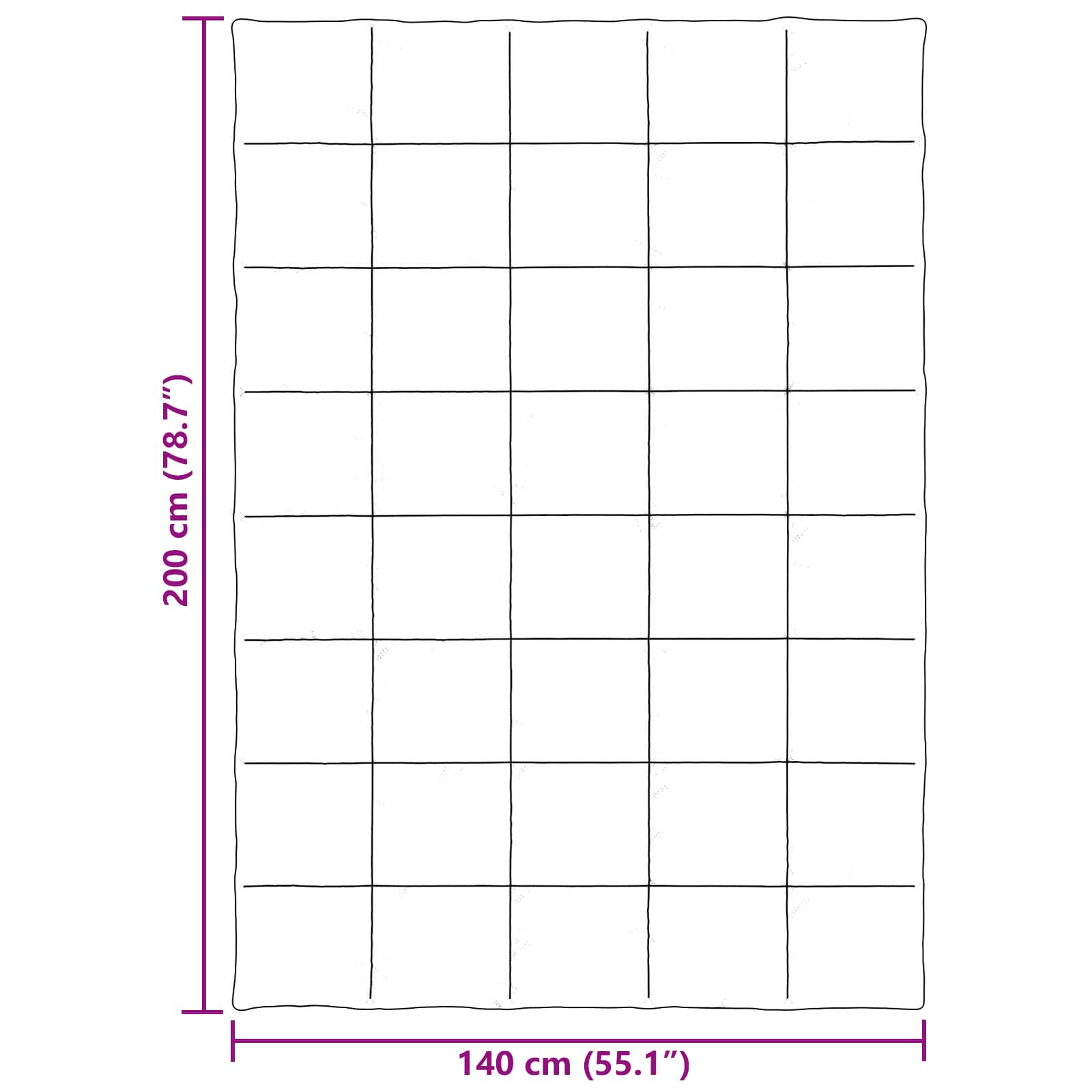 Helårs dyne Quilting Mørk blå 140 x 200 cm Mikrofiber