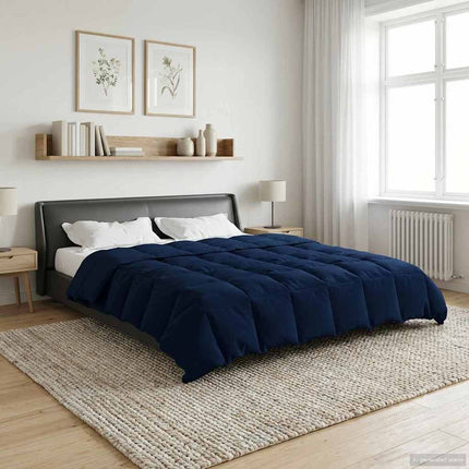 Helårs dyne Quilting Mørk blå 220 x 260 cm Mikrofiber