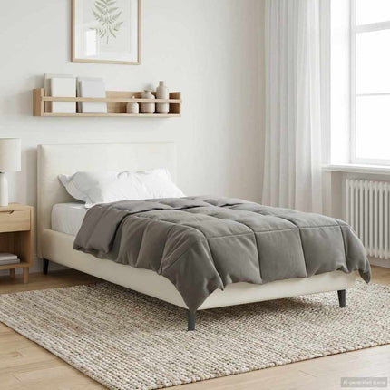 Vinter dyne Quilting Lysegrå 140 x 220 cm Mikrofiber