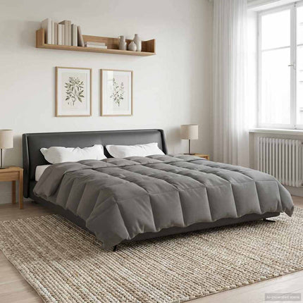 Vinter dyne Quilting Lysegrå 220 x 260 cm Mikrofiber