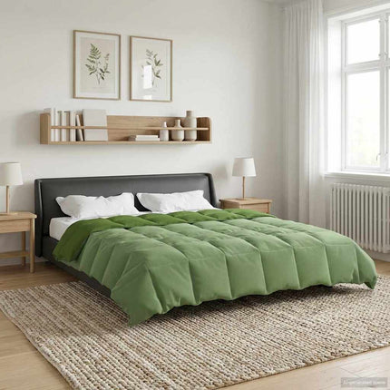 Vinter dyne Quilting Grøn 240 x 260 cm Mikrofiber