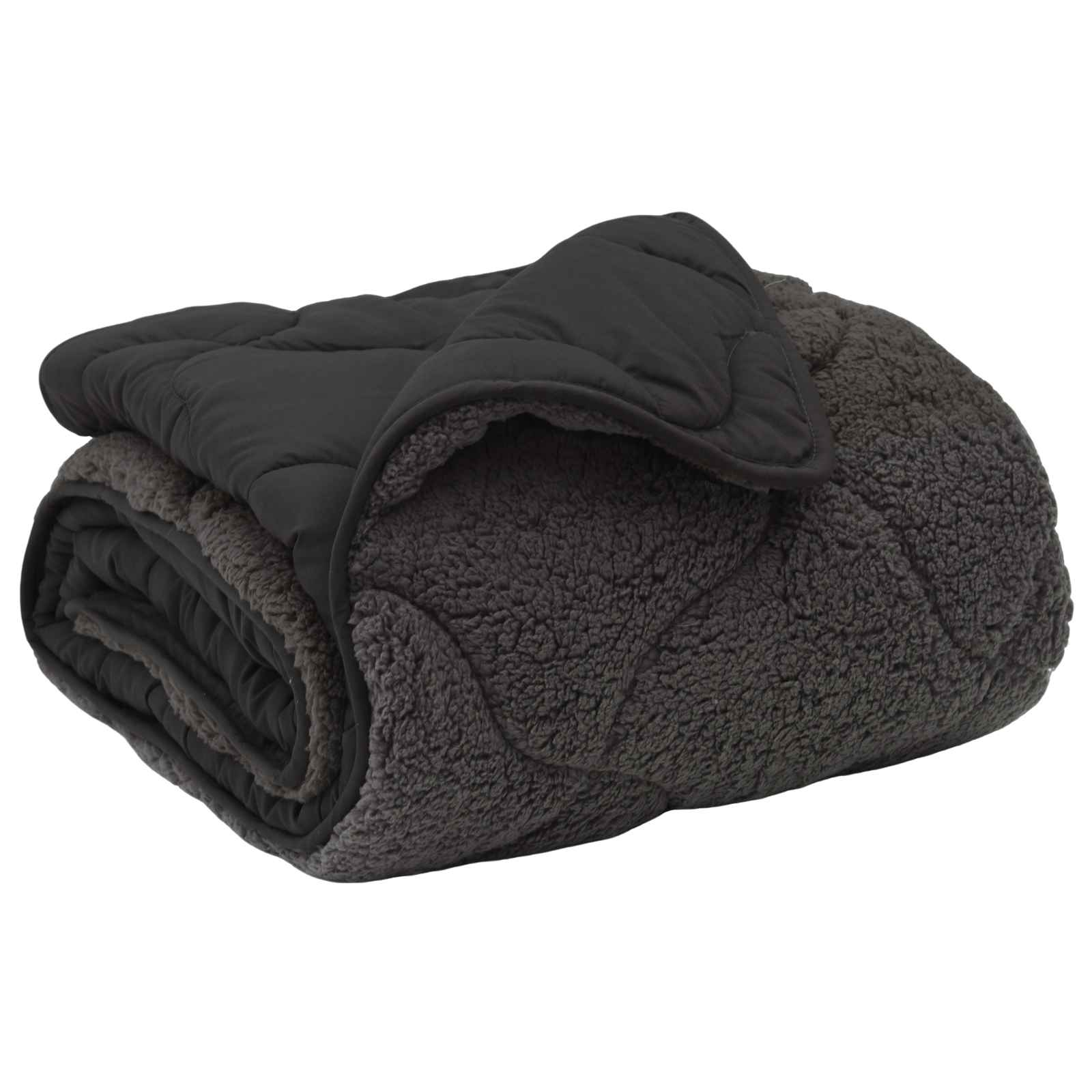 Sommer dyne Antracit 200 x 220 cm Mikrofiber og Teddy fleece