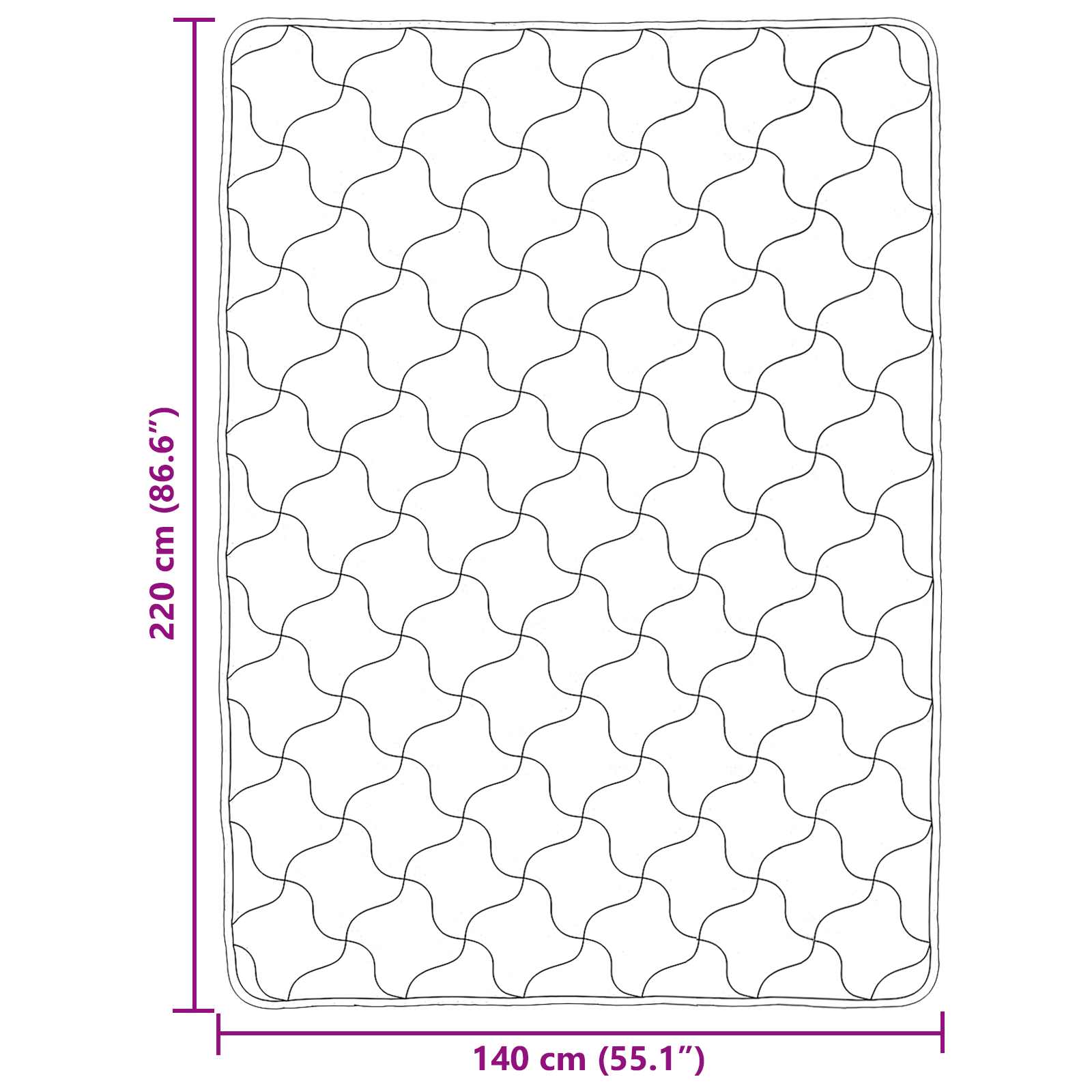Sommer dyne Sort 140 x 220 cm Mikrofiber og Teddy fleece
