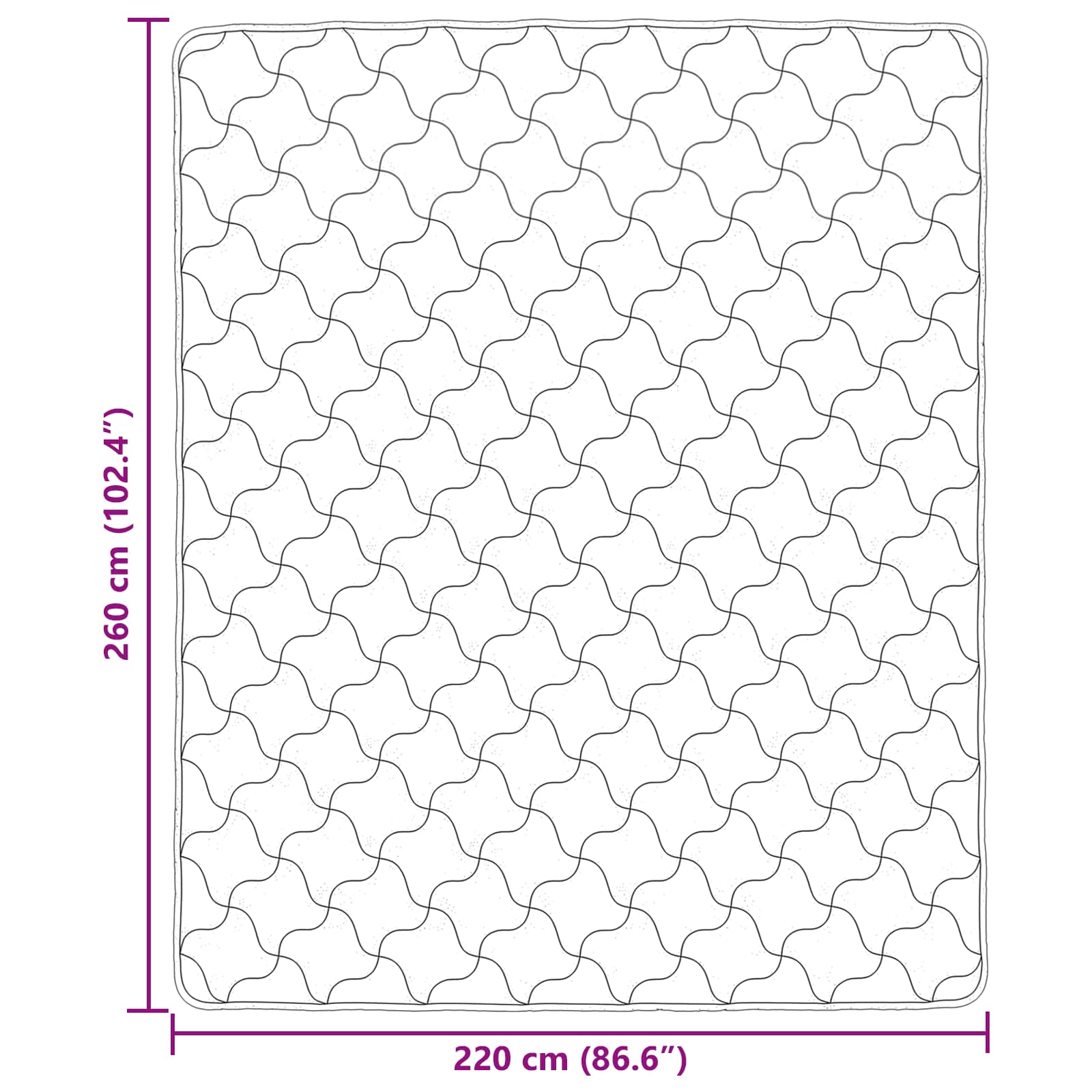 Sommer dyne Sort 220 x 260 cm Mikrofiber og Teddy fleece