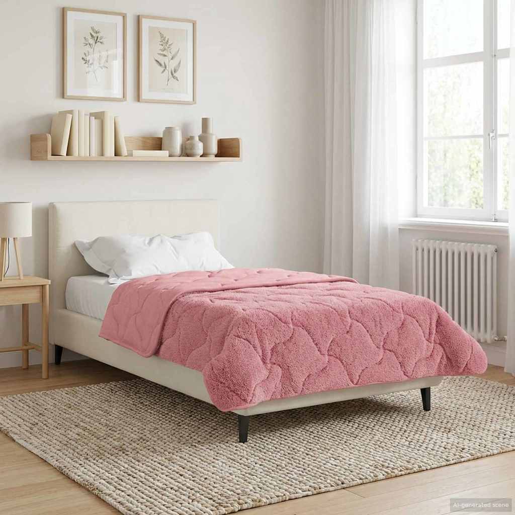 Sommer dyne Lyserød 135 x 200 cm Mikrofiber og Teddy fleece