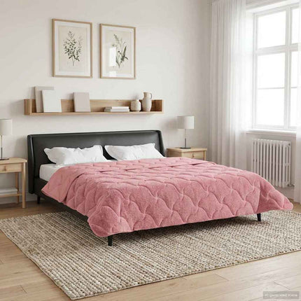Sommer dyne Lyserød 200 x 220 cm Mikrofiber og Teddy fleece