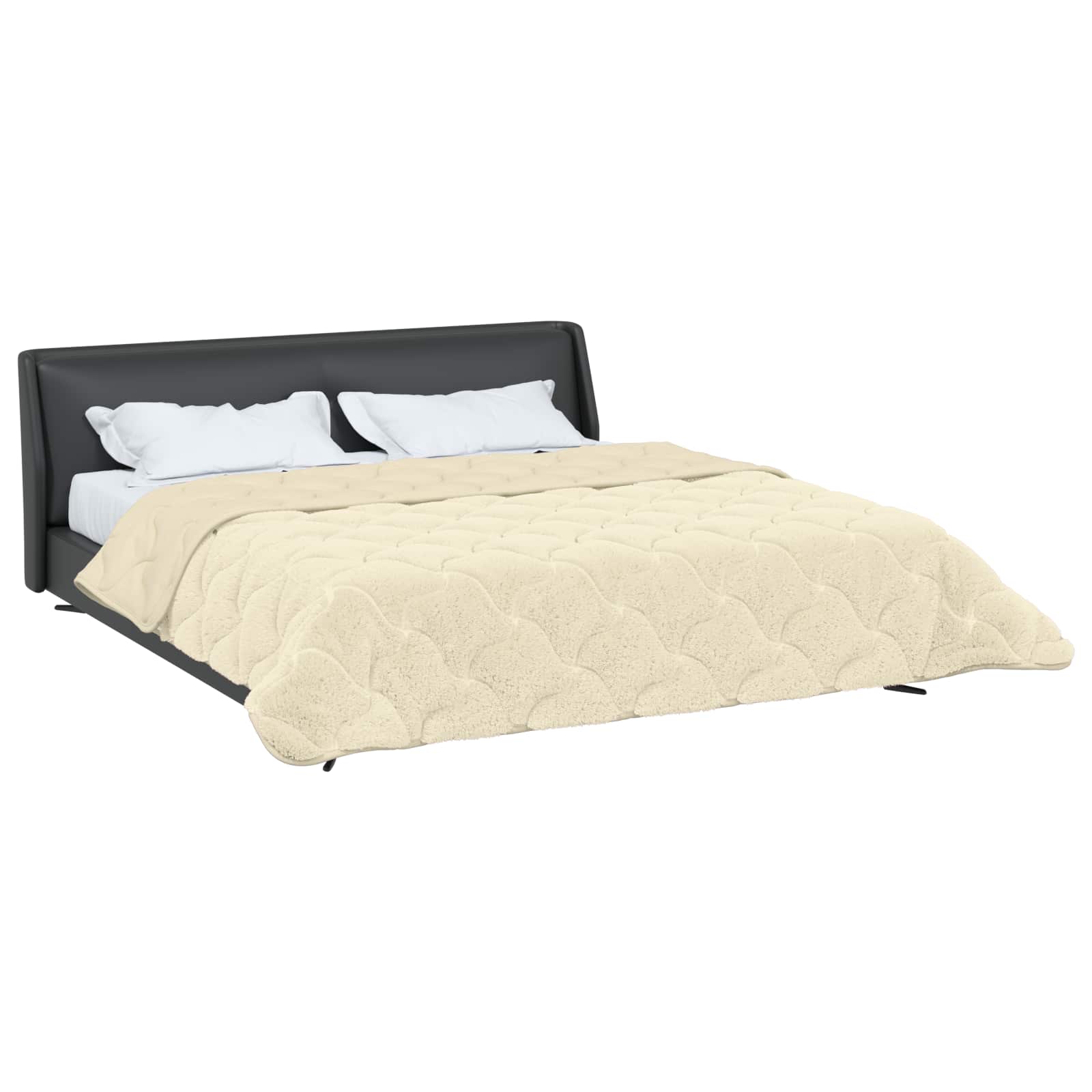 Sommer dyne Creme 200 x 200 cm Mikrofiber og Teddy fleece