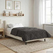 Helårs dyne Antracit 155 x 220 cm Mikrofiber og Teddy fleece