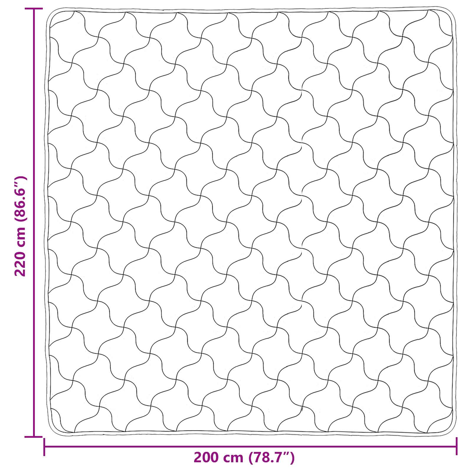Helårs dyne Antracit 200 x 220 cm Mikrofiber og Teddy fleece