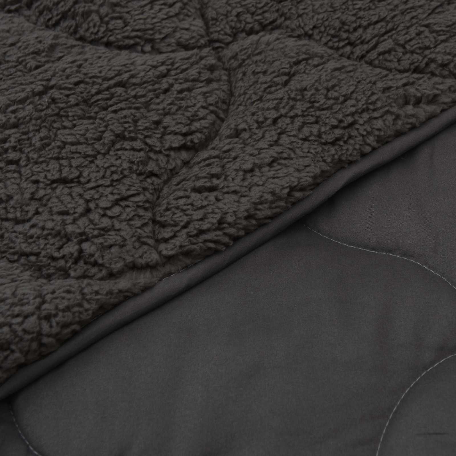 Helårs dyne Antracit 220 x 240 cm Mikrofiber og Teddy fleece