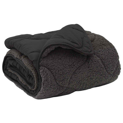 Helårs dyne Antracit 220 x 240 cm Mikrofiber og Teddy fleece