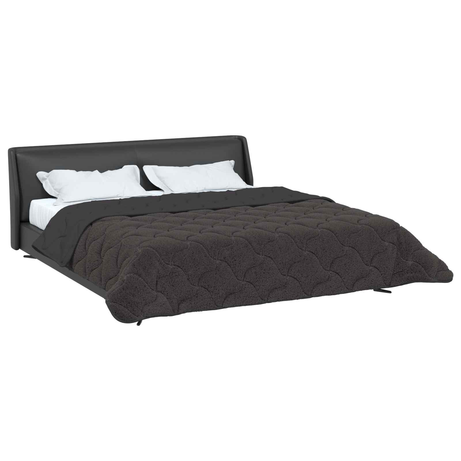 Helårs dyne Antracit 220 x 240 cm Mikrofiber og Teddy fleece