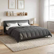 Helårs dyne Antracit 220 x 260 cm Mikrofiber og Teddy fleece