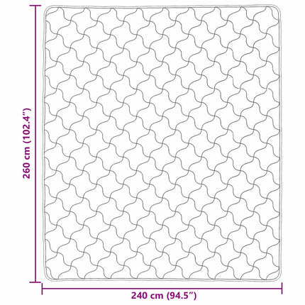 Helårs dyne Sort 240 x 260 cm Mikrofiber og Teddy fleece