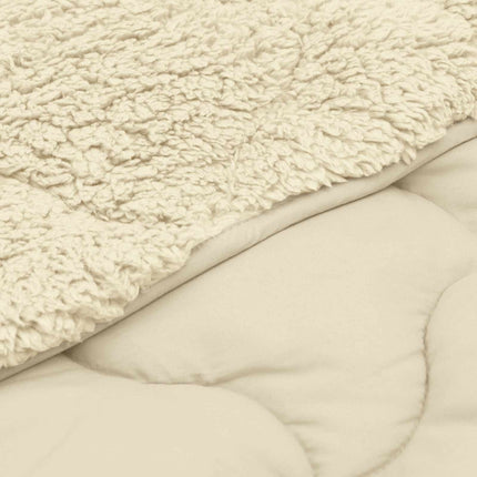 Helårs dyne Creme 135 x 220 cm Mikrofiber og Teddy fleece