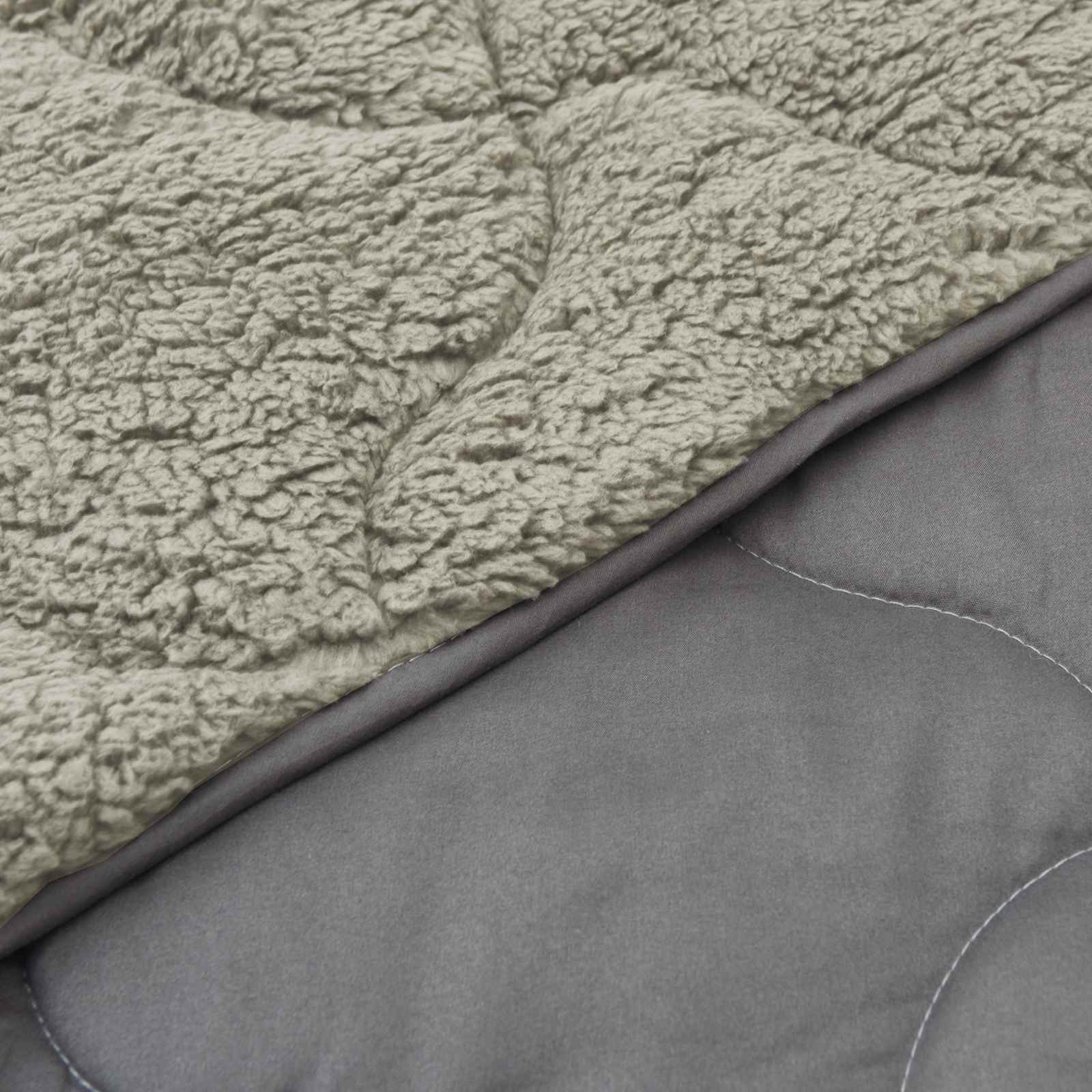 Vinter dyne Lysegrå 135 x 200 cm Mikrofiber og Teddy fleece