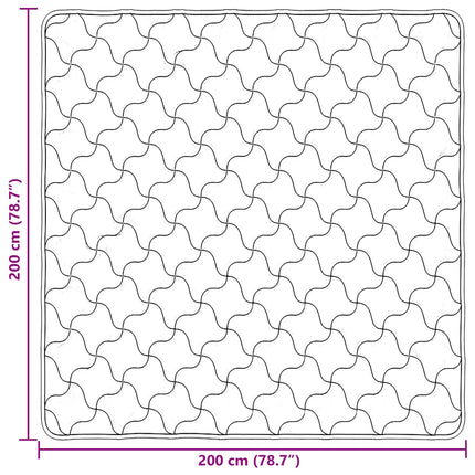 Vinter dyne Sort 200 x 200 cm Mikrofiber og Teddy fleece