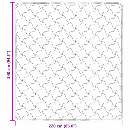 Vinter dyne Sort 220 x 240 cm Mikrofiber og Teddy fleece
