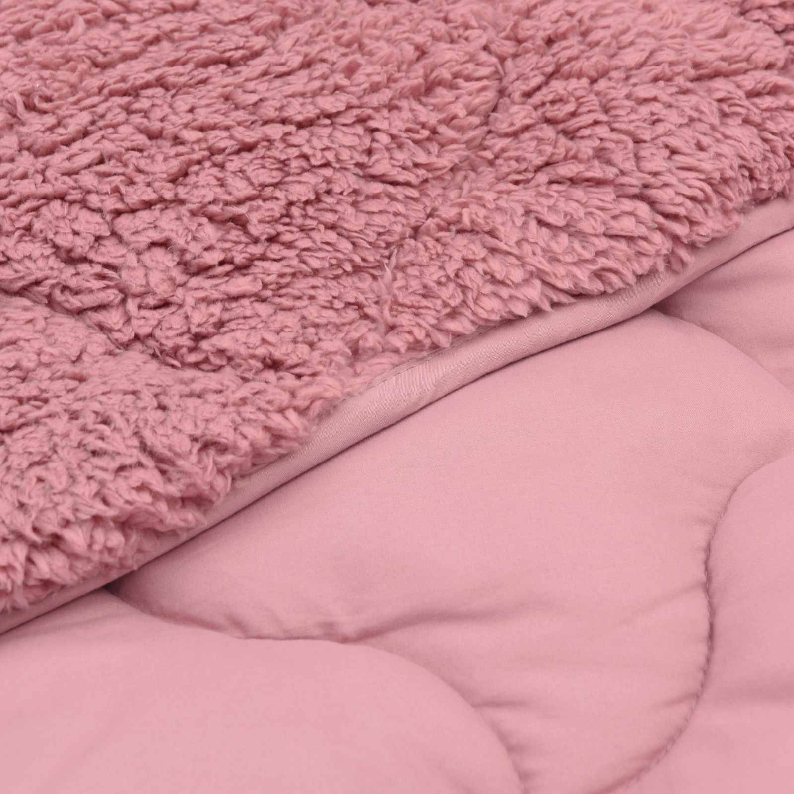 Vinter dyne Lyserød 140 x 220 cm Mikrofiber og Teddy fleece