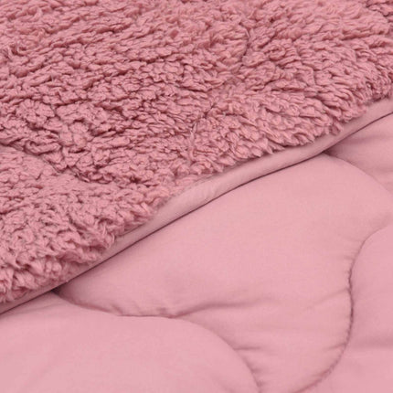 Vinter dyne Lyserød 200 x 220 cm Mikrofiber og Teddy fleece