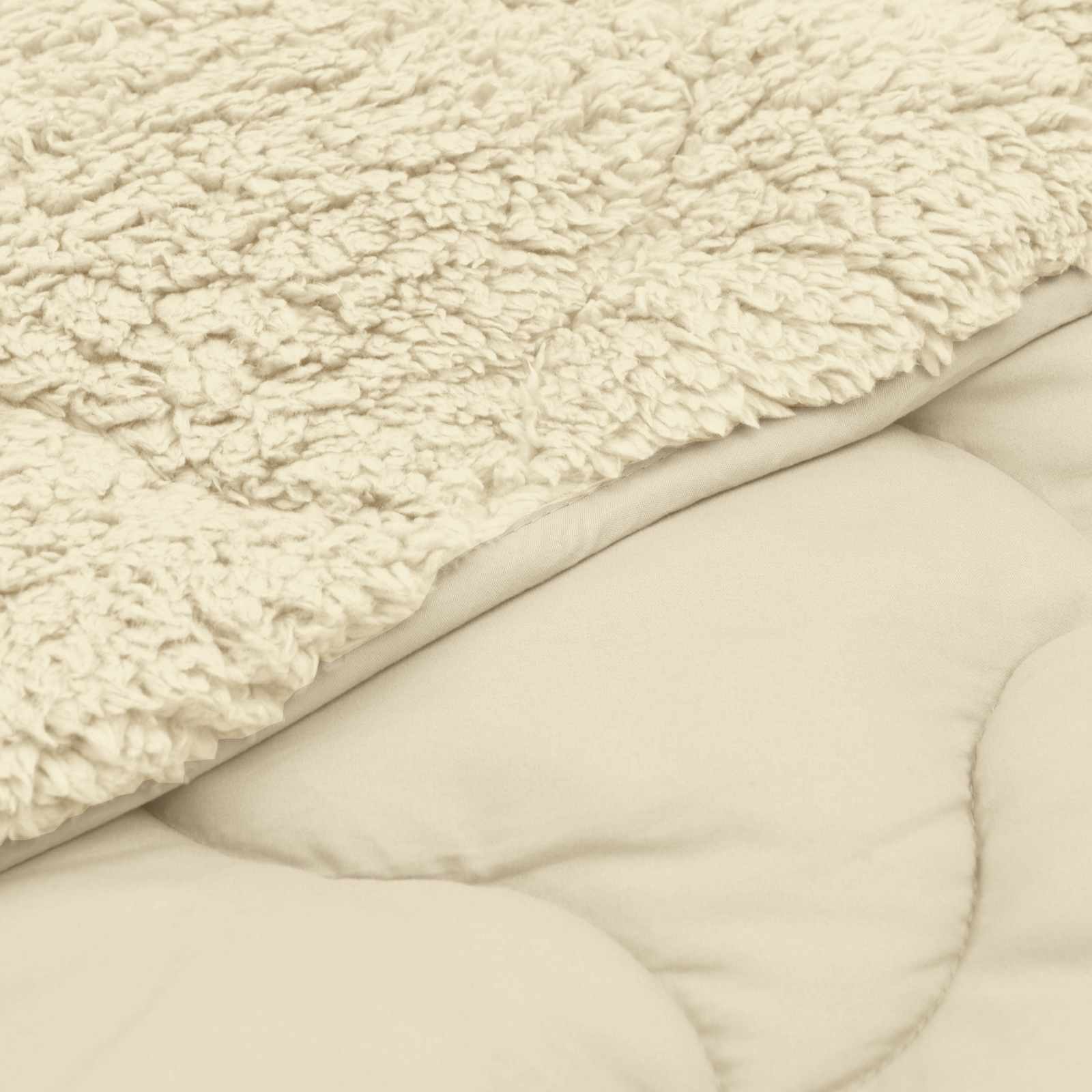 Vinter dyne Creme 135 x 200 cm Mikrofiber og Teddy fleece