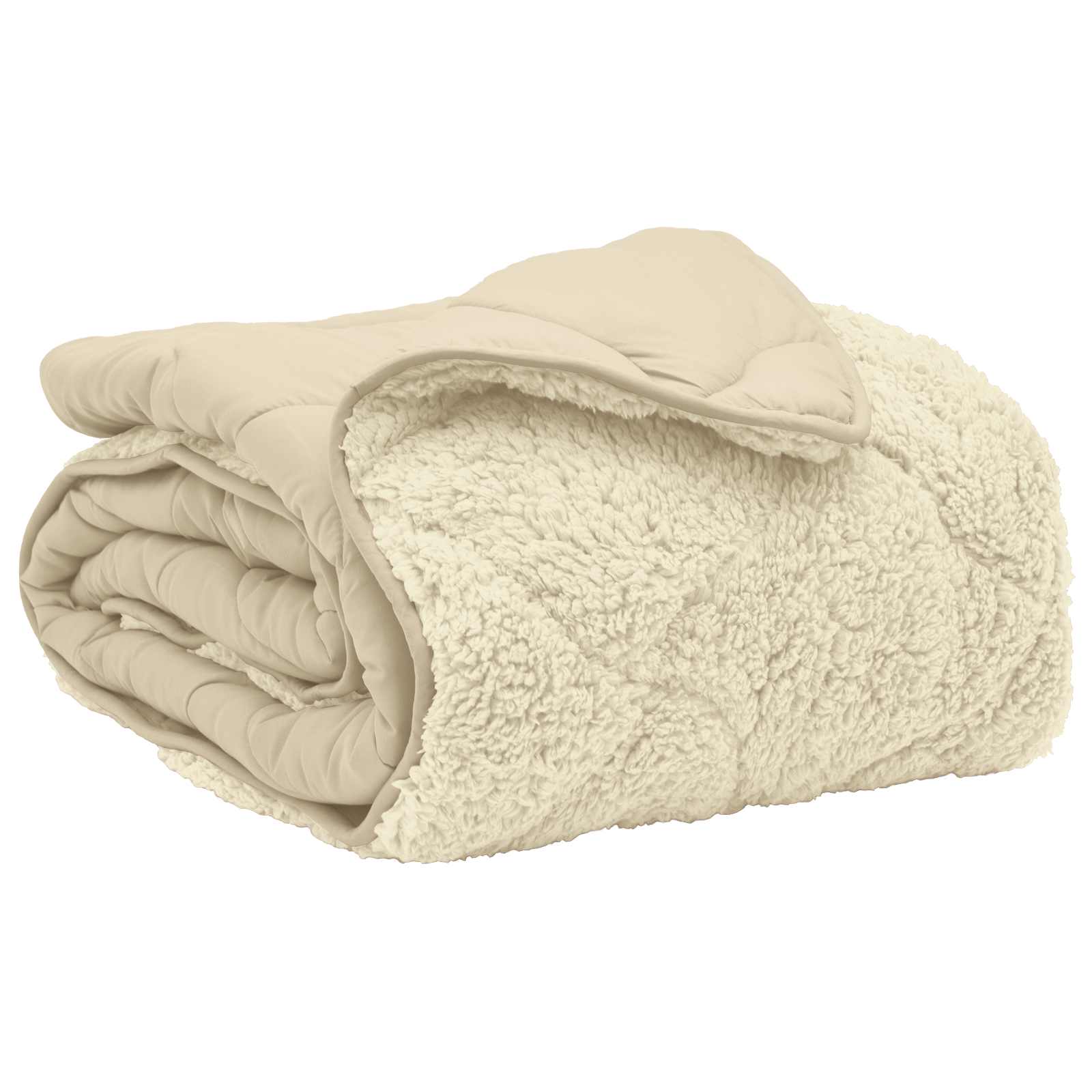 Vinter dyne Creme 135 x 200 cm Mikrofiber og Teddy fleece