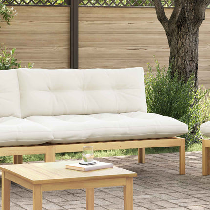 Midter Sofa Enhed Lys Akacie og Cream Hvid Akacietræ