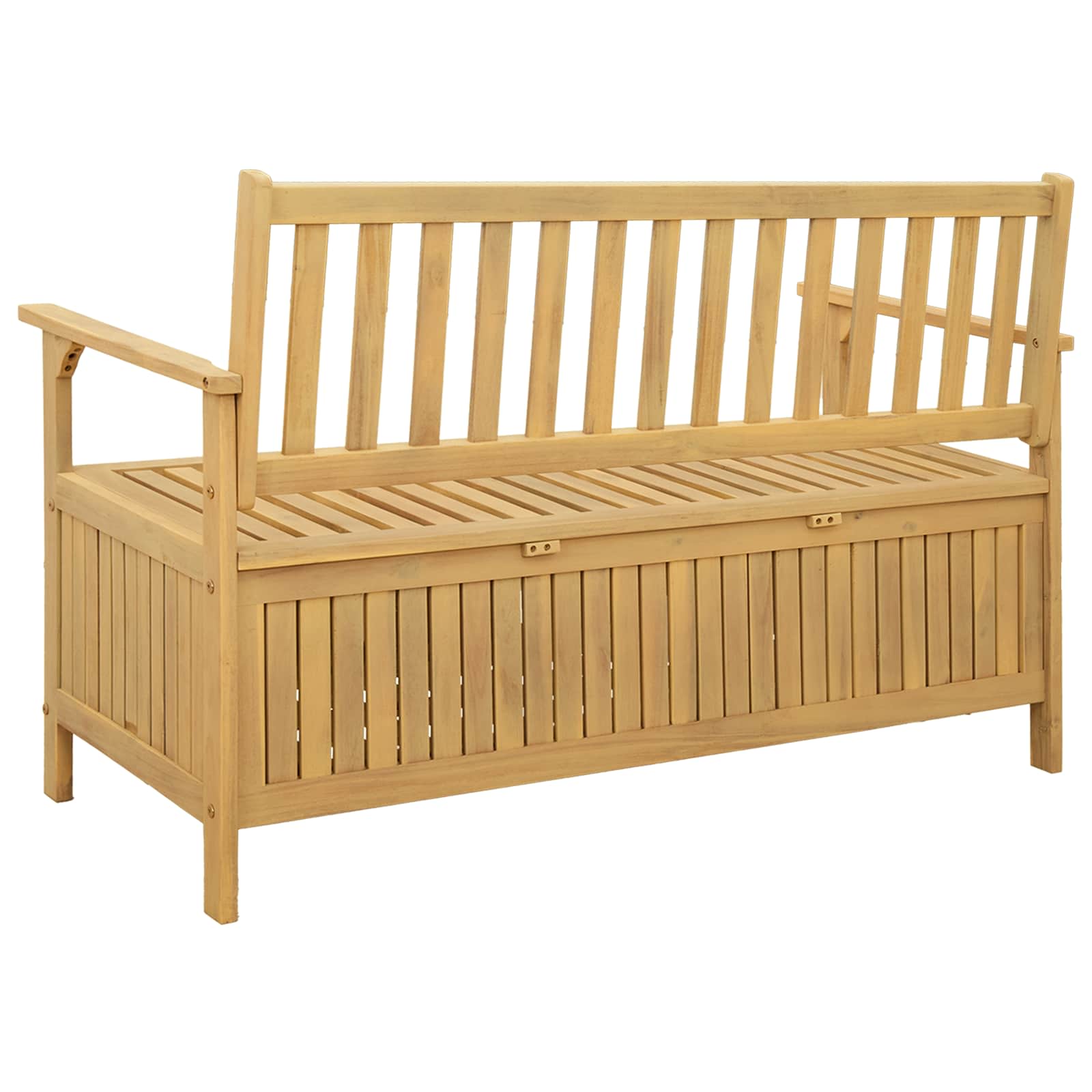 Opbevaringsbænk med opbevaring 120 x 63 x 84 cm Massiv akacie