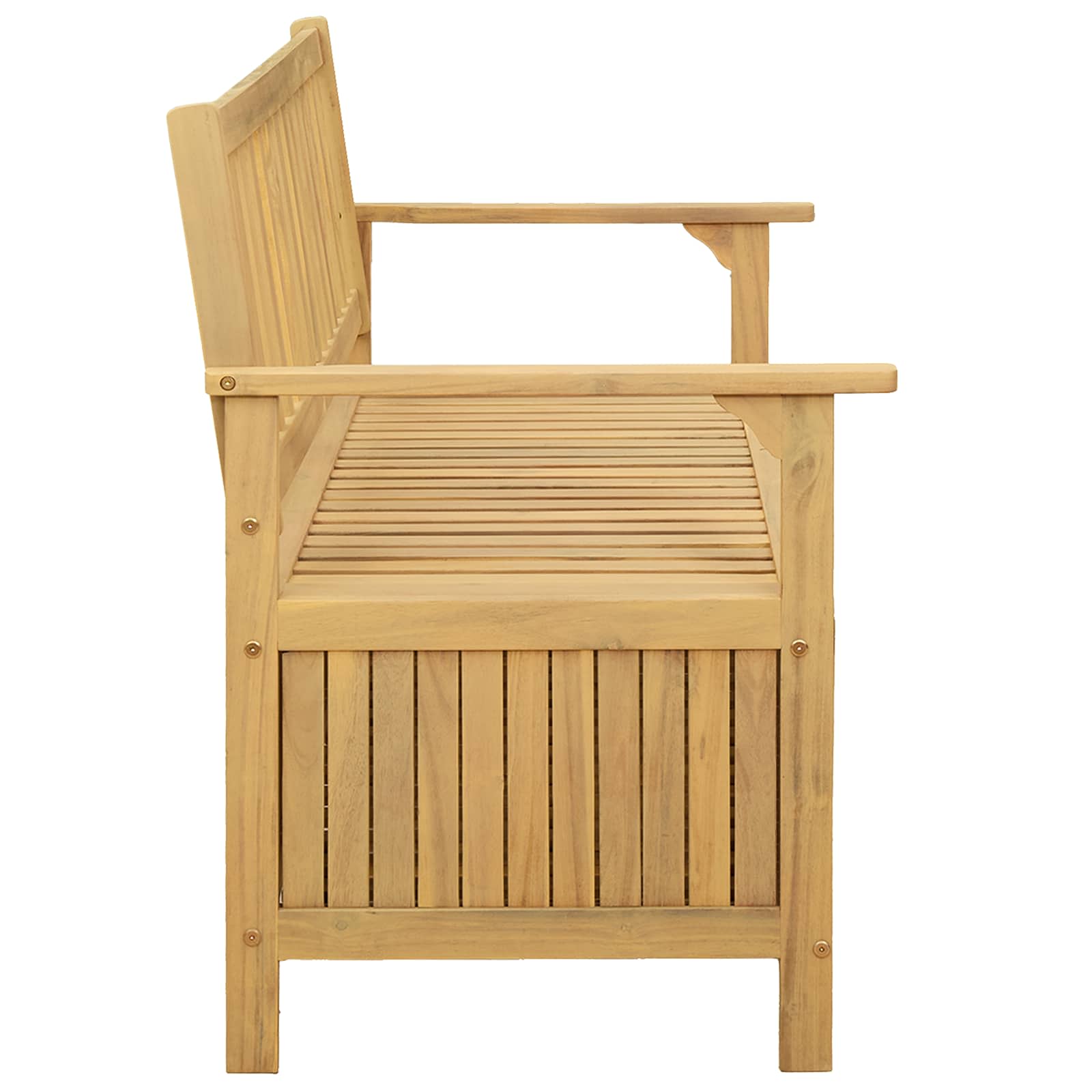 Opbevaringsbænk med opbevaring 120 x 63 x 84 cm Massiv akacie