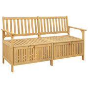 Opbevaringsbænk med opbevaring 148 x 63 x 84 cm Massiv akacie