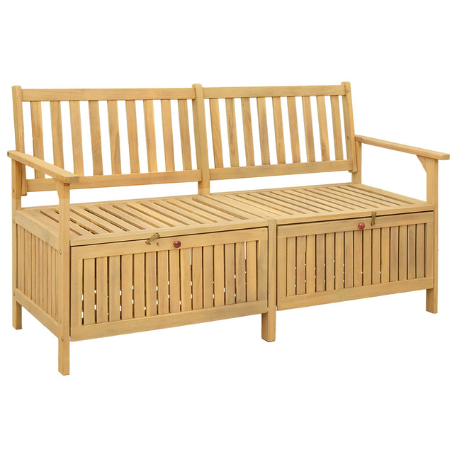 Opbevaringsbænk med opbevaring 148 x 63 x 84 cm Massiv akacie