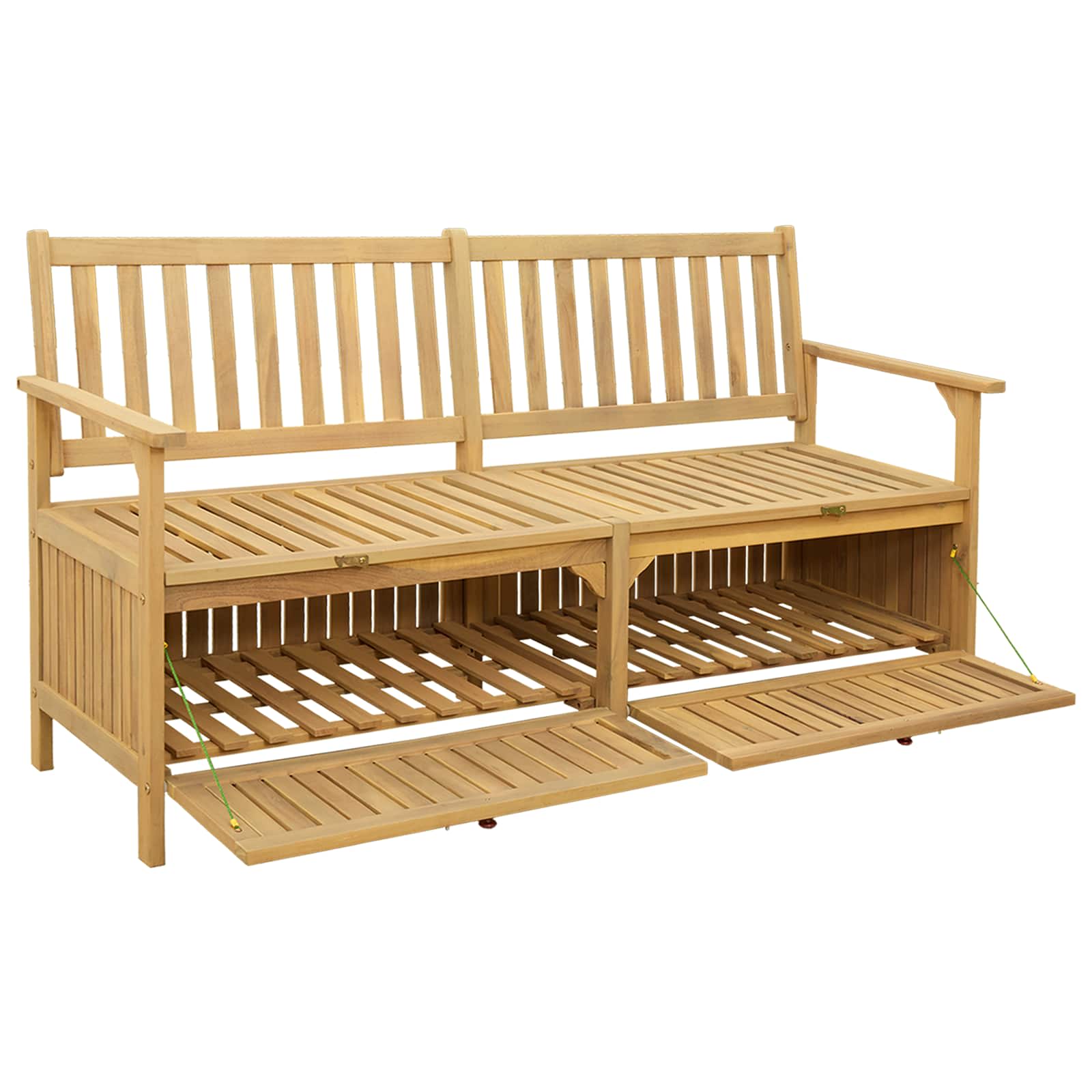 Opbevaringsbænk med opbevaring 148 x 63 x 84 cm Massiv akacie