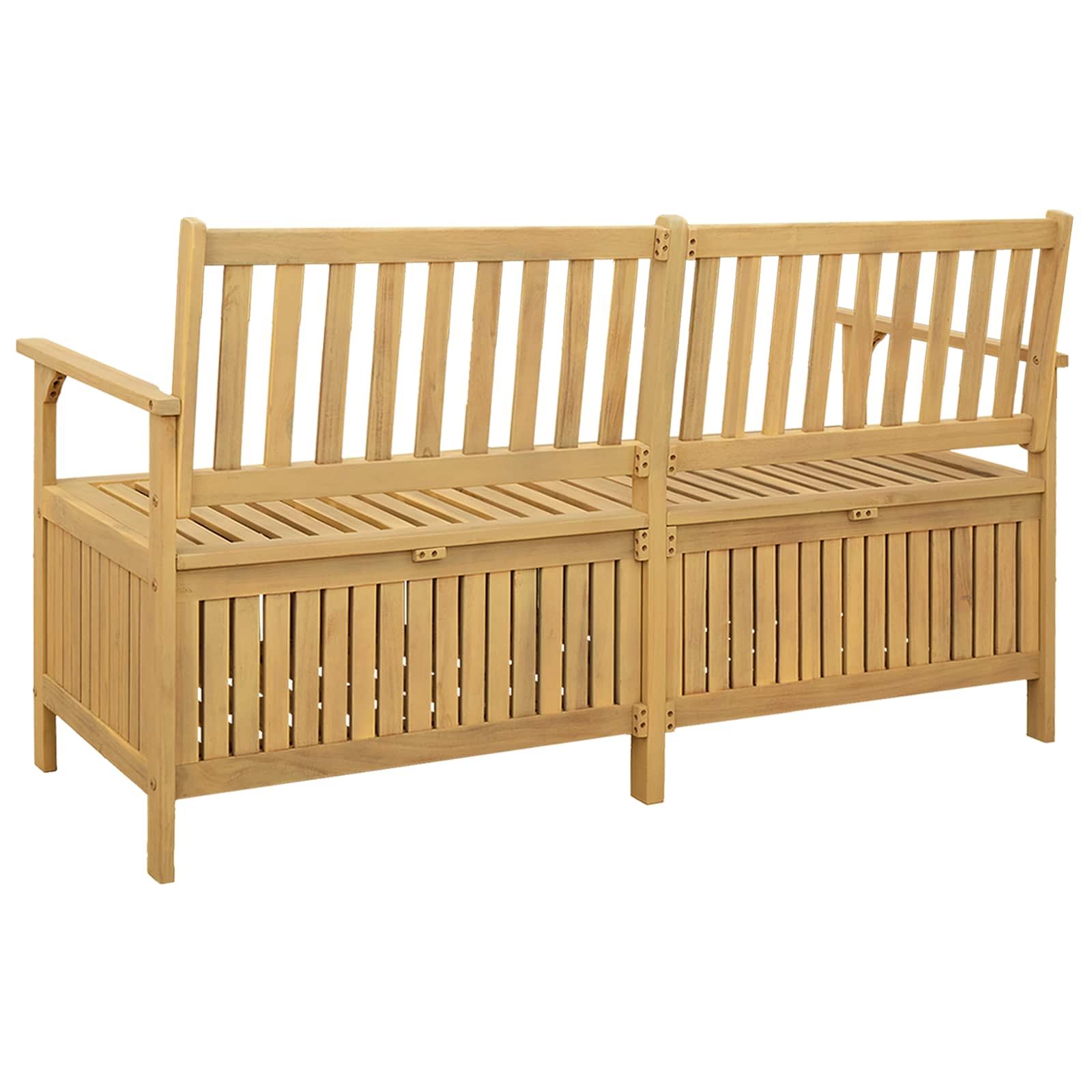Opbevaringsbænk med opbevaring 148 x 63 x 84 cm Massiv akacie