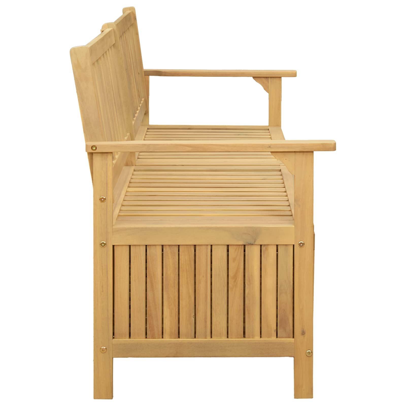 Opbevaringsbænk med opbevaring 148 x 63 x 84 cm Massiv akacie