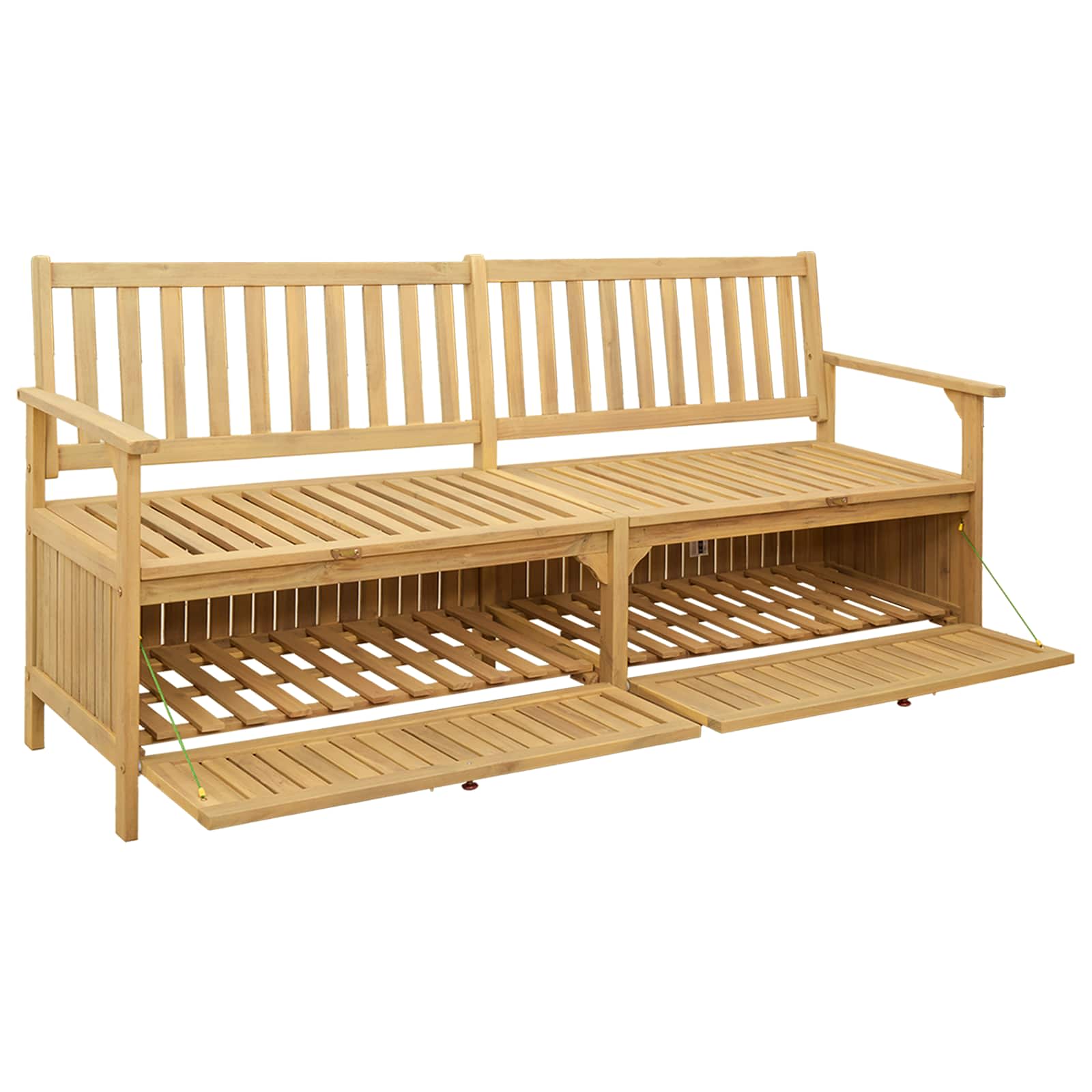 Opbevaringsbænk med opbevaring 170 x 63 x 84 cm Massiv akacie