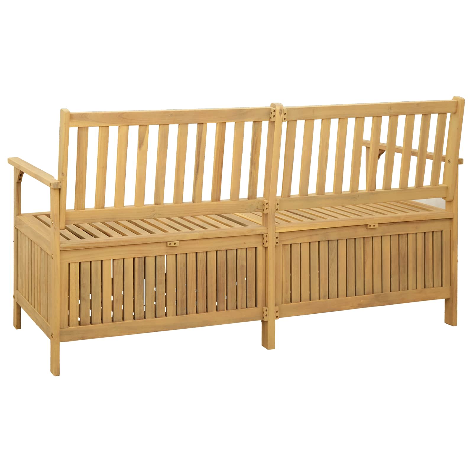 Opbevaringsbænk med opbevaring 170 x 63 x 84 cm Massiv akacie