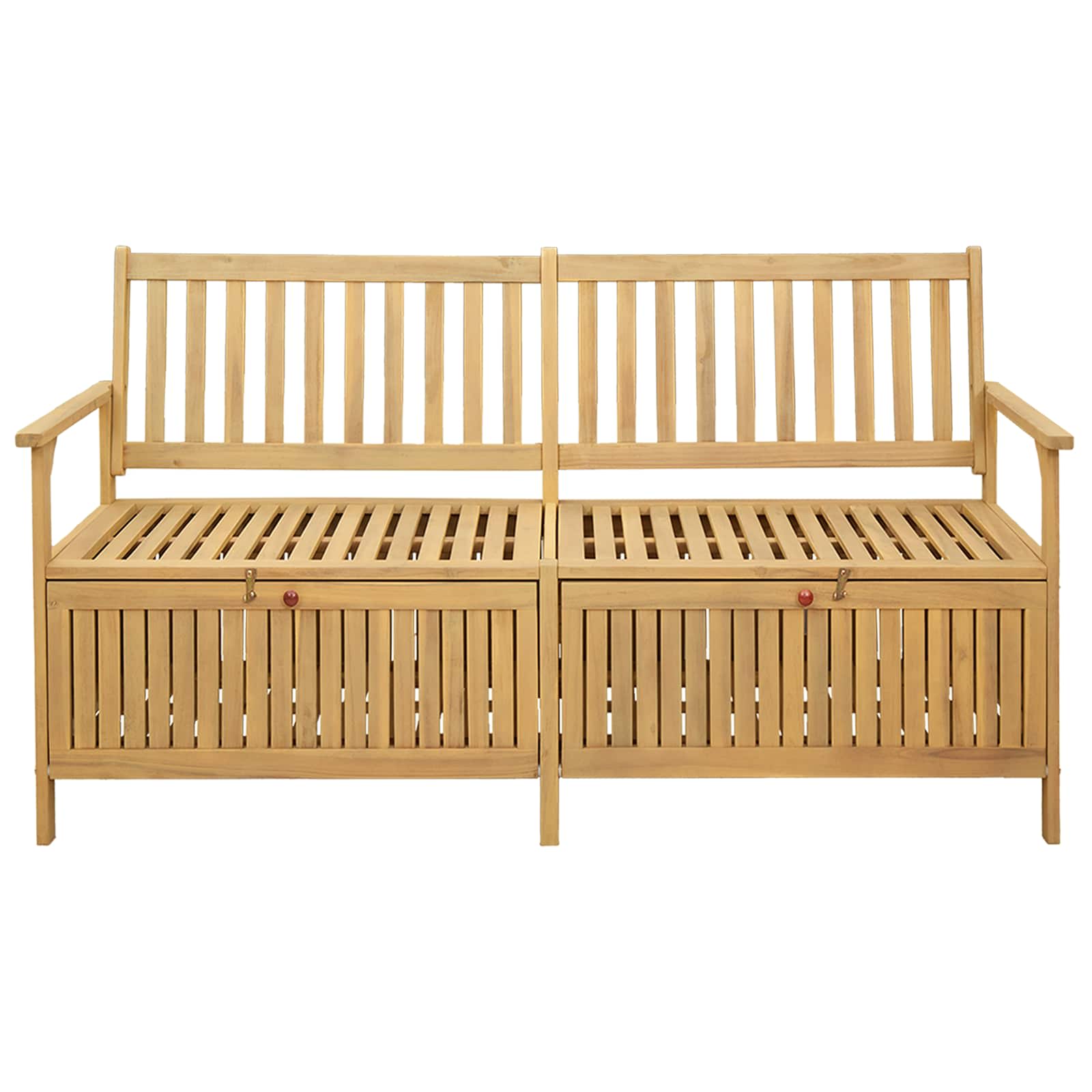Opbevaringsbænk med opbevaring 170 x 63 x 84 cm Massiv akacie