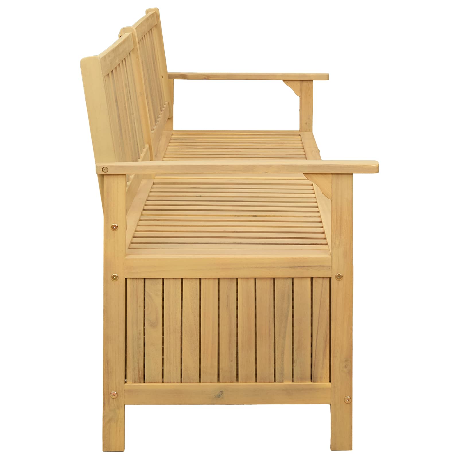 Opbevaringsbænk med opbevaring 170 x 63 x 84 cm Massiv akacie