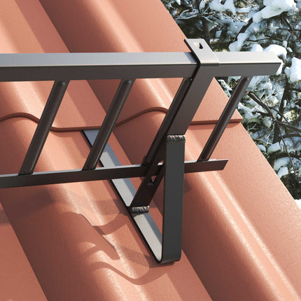 Snebeskyttelse Støtte 2 pcs Sort 29,5 x 3 x 34,5 cm Stål