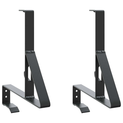 Snebeskyttelse Støtte 2 pcs Sort 29,5 x 3 x 34,5 cm Stål