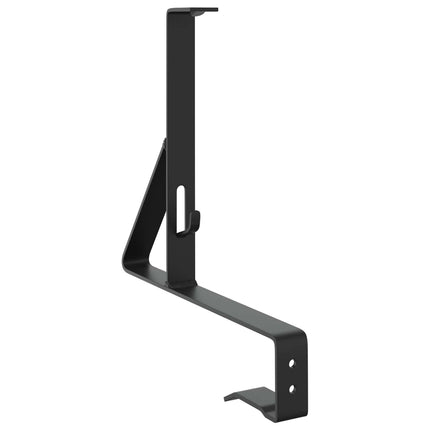Snebeskyttelse Støtte 2 pcs Sort 29,5 x 3 x 34,5 cm Stål