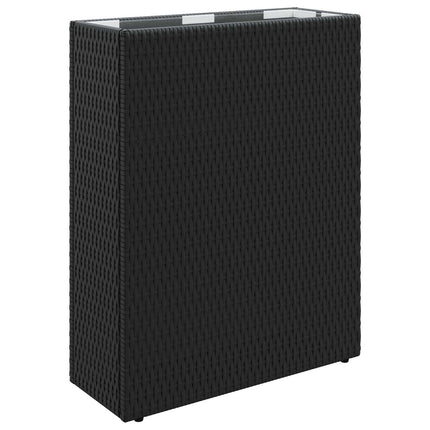 Høj Plantekrukke Sort 55 x 22 x 70 cm polyrattan