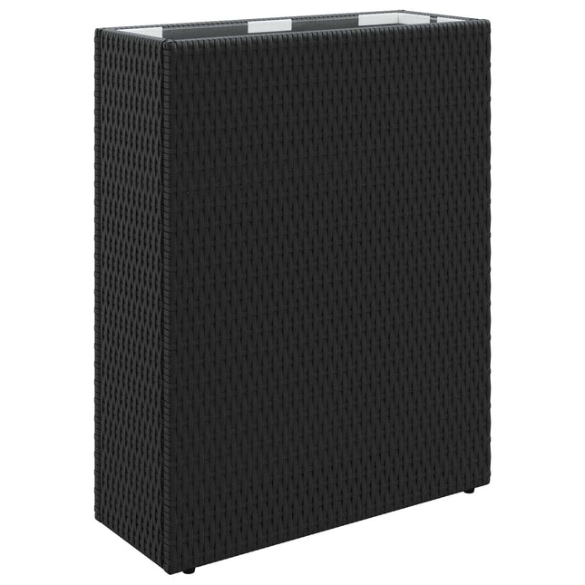 Høj Plantekrukke Sort 55 x 22 x 70 cm polyrattan