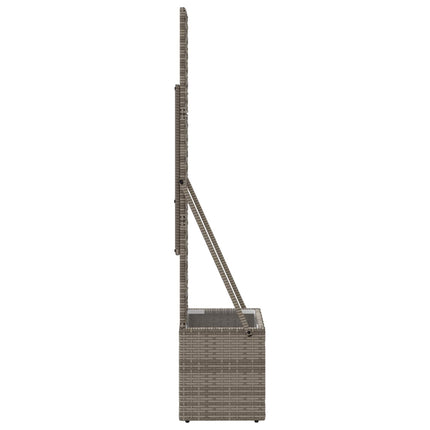 Havekrukke med trellis Grå 35 x 30 x 135 cm polyrattan