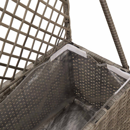 Havekrukke med trellis Grå 70 x 30 x 135 cm polyrattan