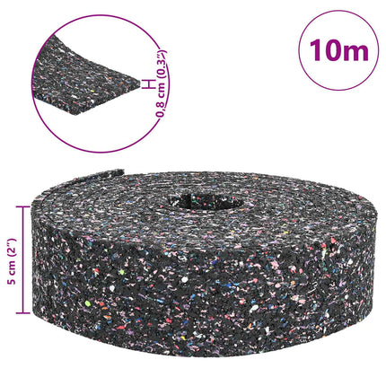 Gummigranulat rulle Sort 1000 x 5 x 0,8 cm Gummi